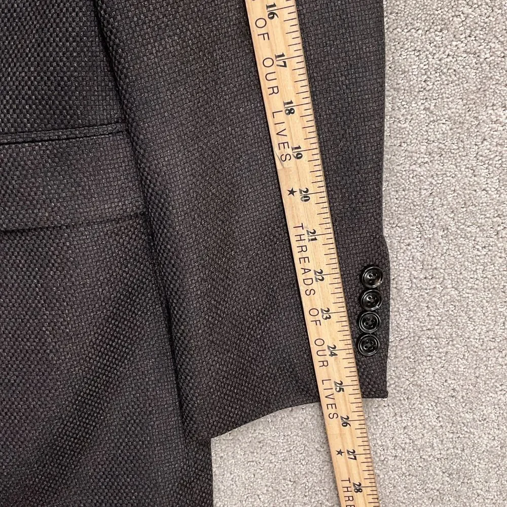 Ticknors TailoRed Blazer Men 43‎ Gray Textured Cashmere Reda Wool Italian VTG